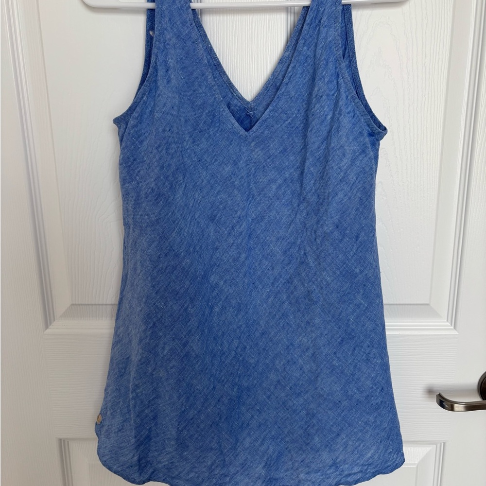 Lilly Pulitzer V-Neck Blue Tank Top